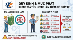 Công ty không trả tiền lương làm thêm giờ vào ngày lễ bị phạt bao nhiêu?