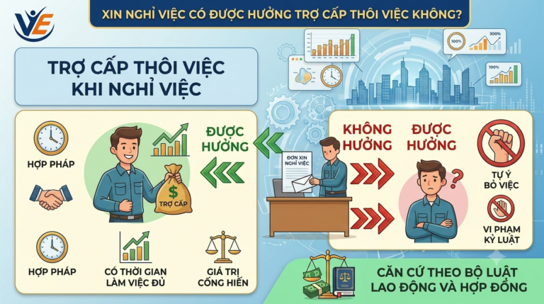 Xin nghỉ việc có được hưởng trợ cấp thôi việc không?